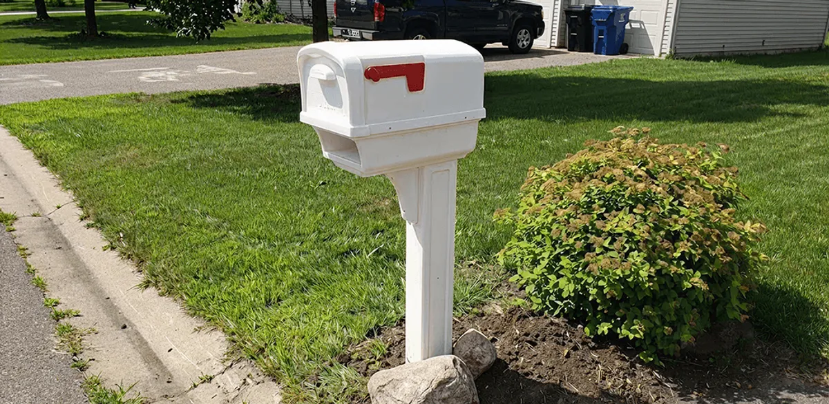 Mailbox installation for a residential curbside mailbox in Anchorage, AK